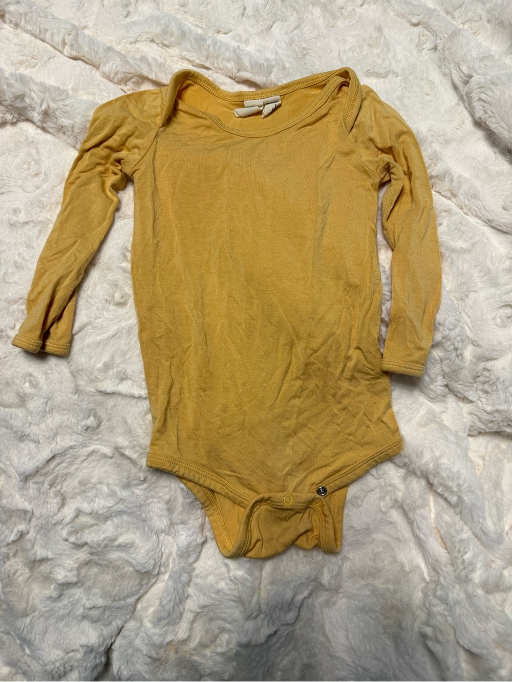 Kyte BABY Mustard Long-Sleeve One-Piece Bodysuit